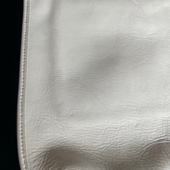 Coach Vintage White Leather Messenger Shoulder Bag NAOP-9135 Full Grain Leather - Picture 8 of 10